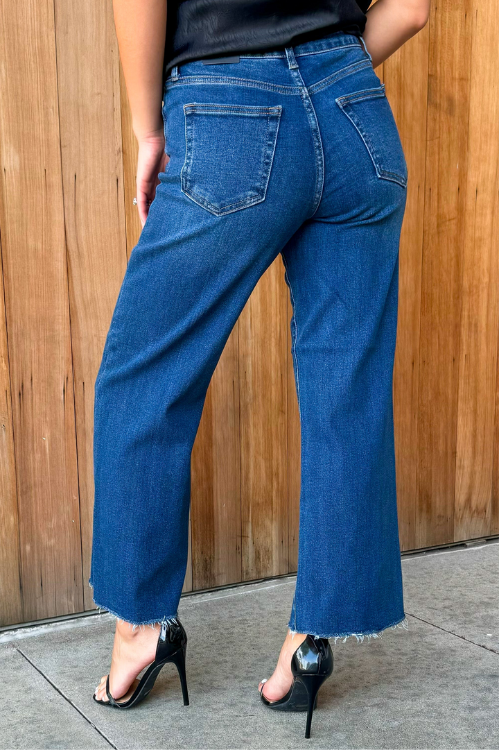 JBD: The Weekender Slim Wide Leg - Dark Wash