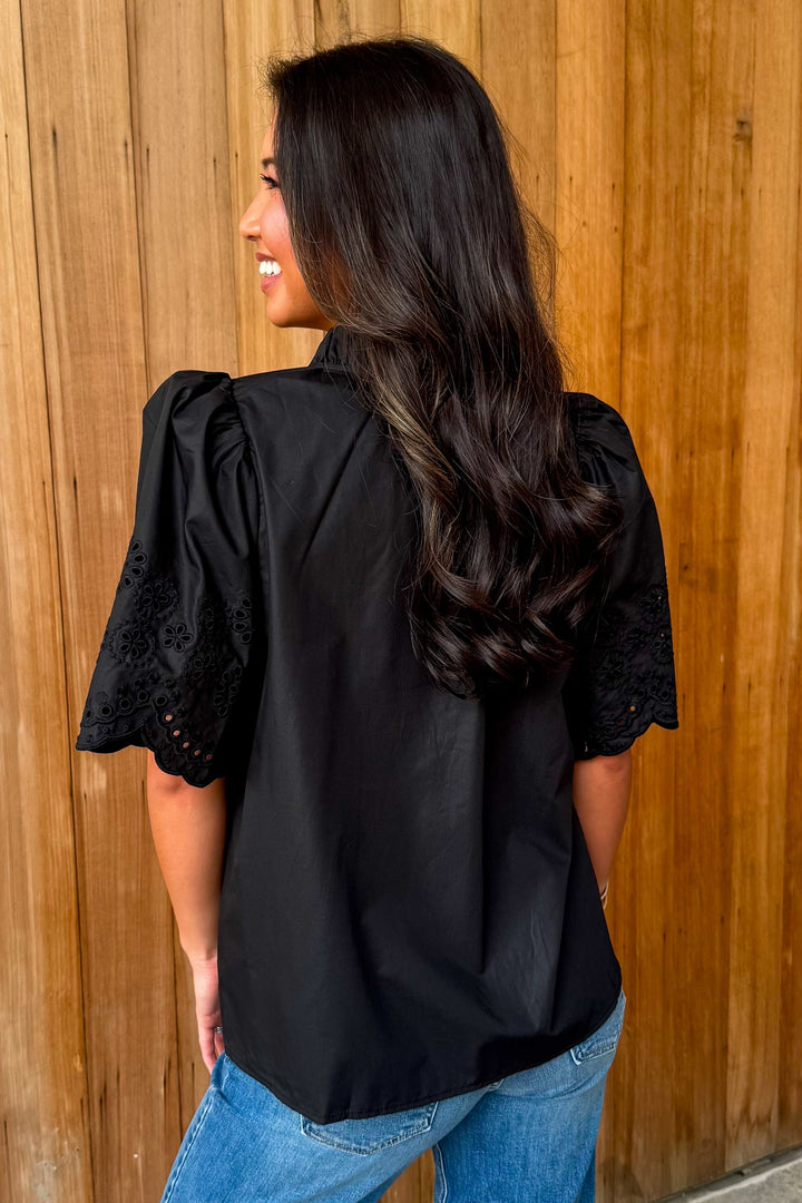 With Grace Top -Black