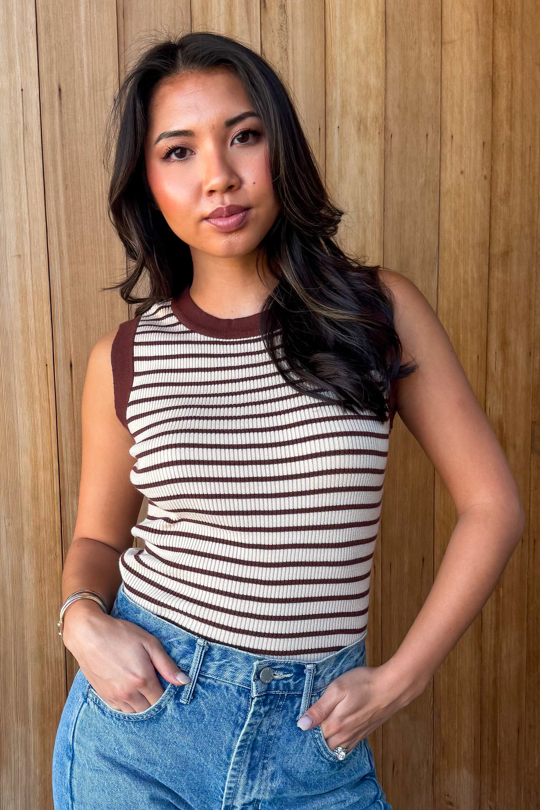 Breeze in the Air Striped Knit Tank Top