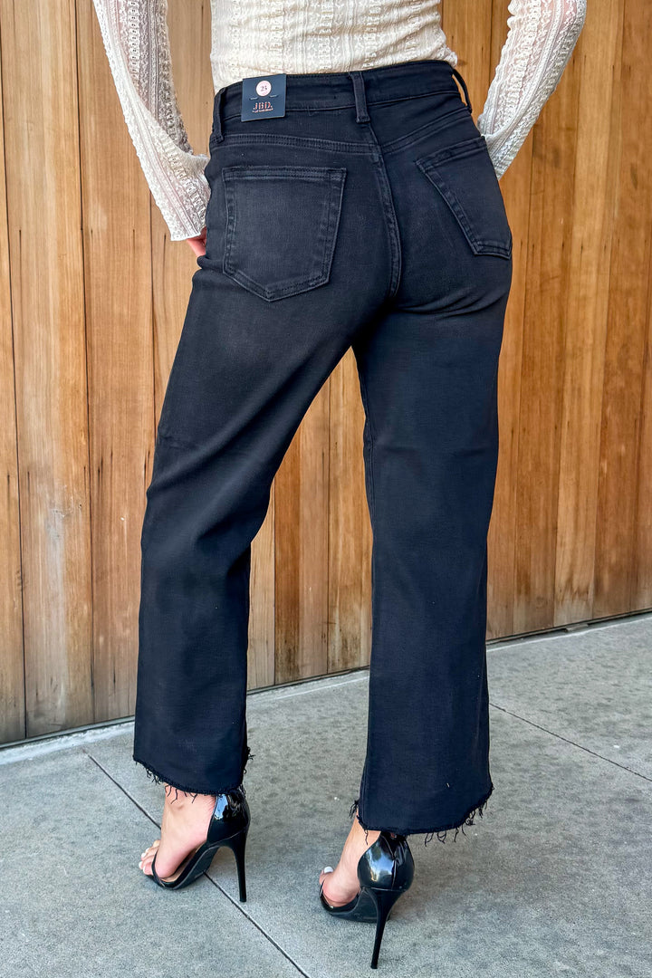 JBD: The Weekender Slim Wide Leg - Washed Black