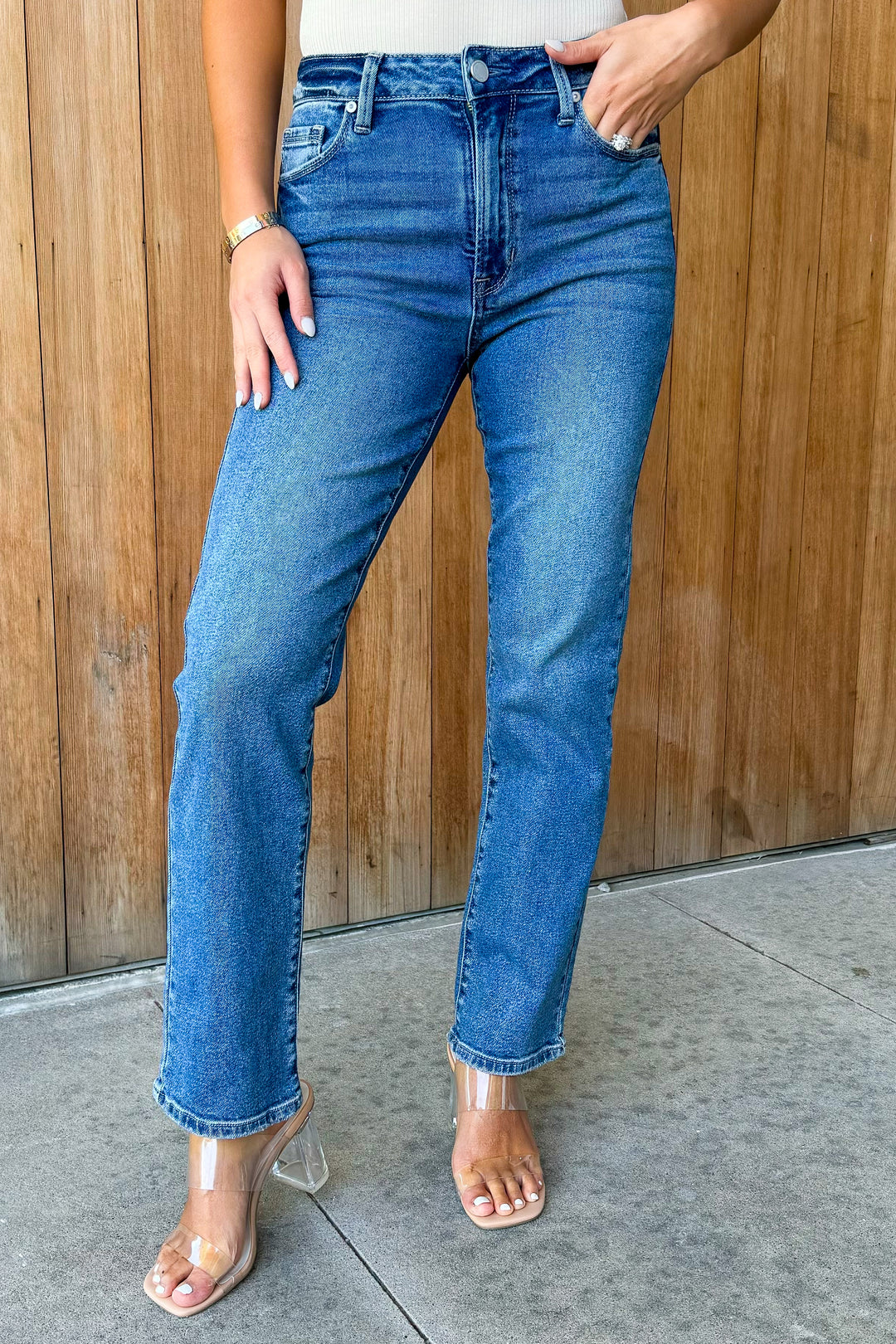 JBD: On The Way High Rise Straight Leg Denim