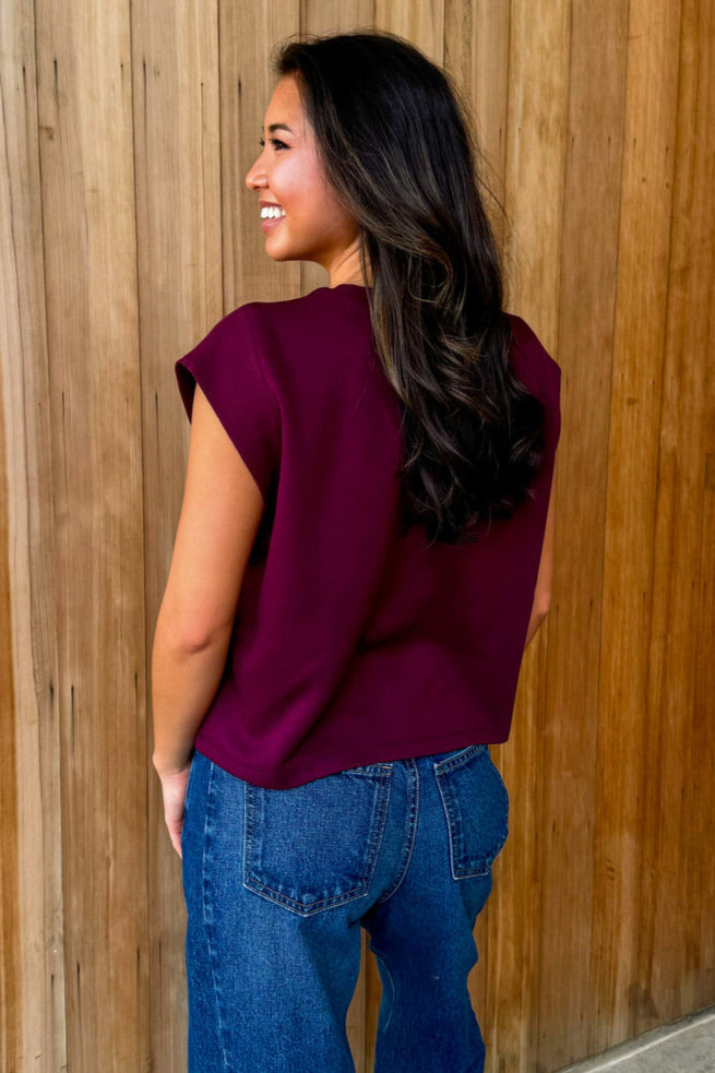 Easy Love Top - Merlot