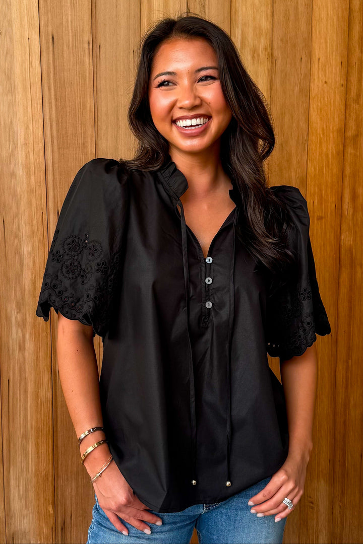 With Grace Top -Black