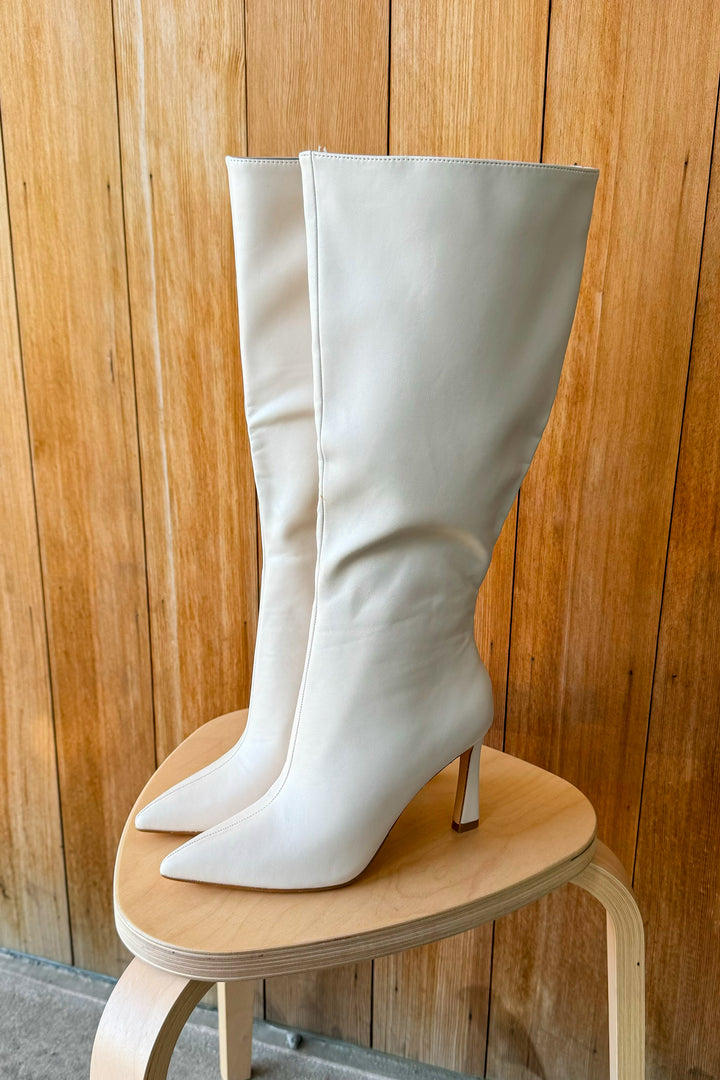 Walk All Over You Pointed Toe Boot - Ivory