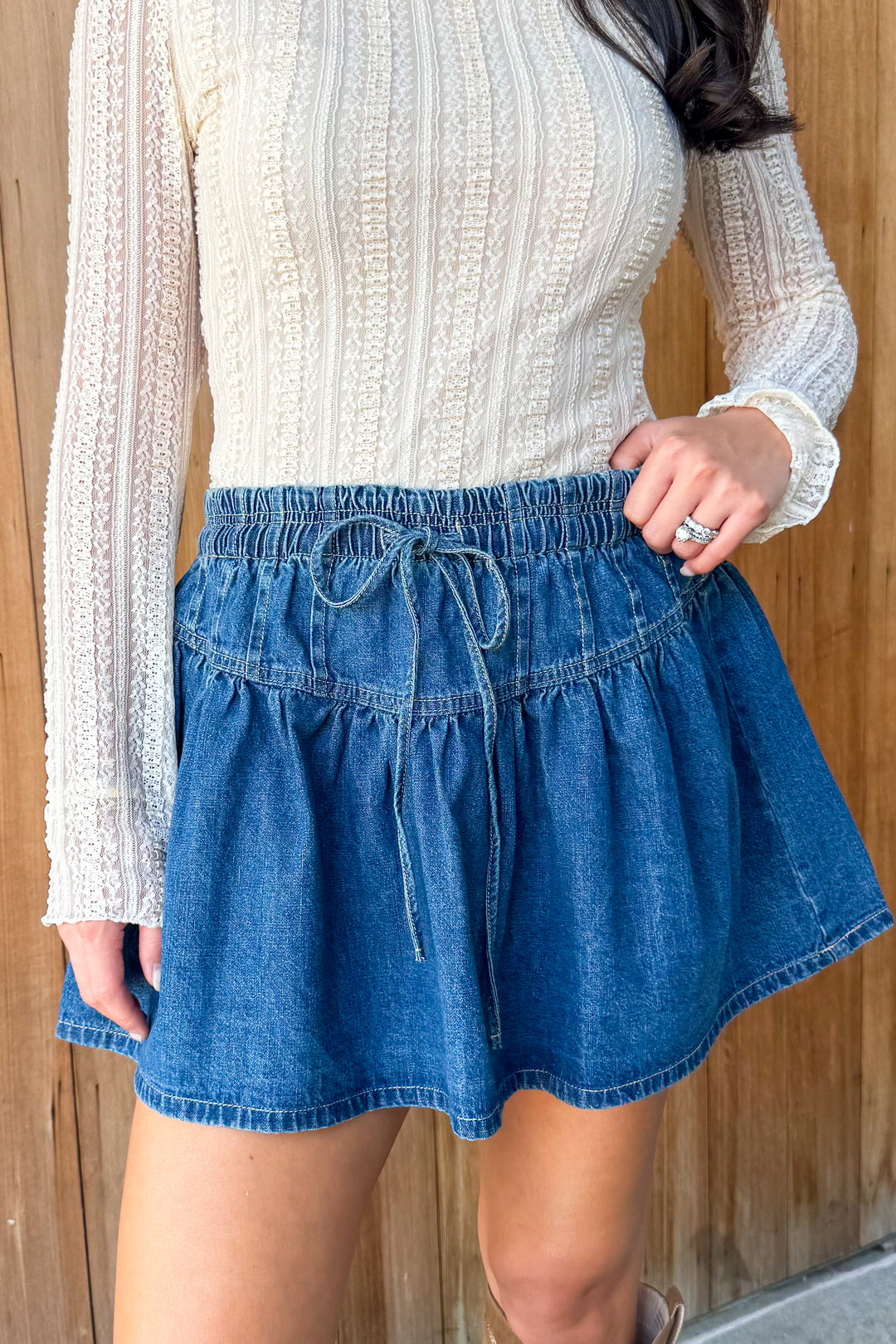 So Right Denim Mini Skirt