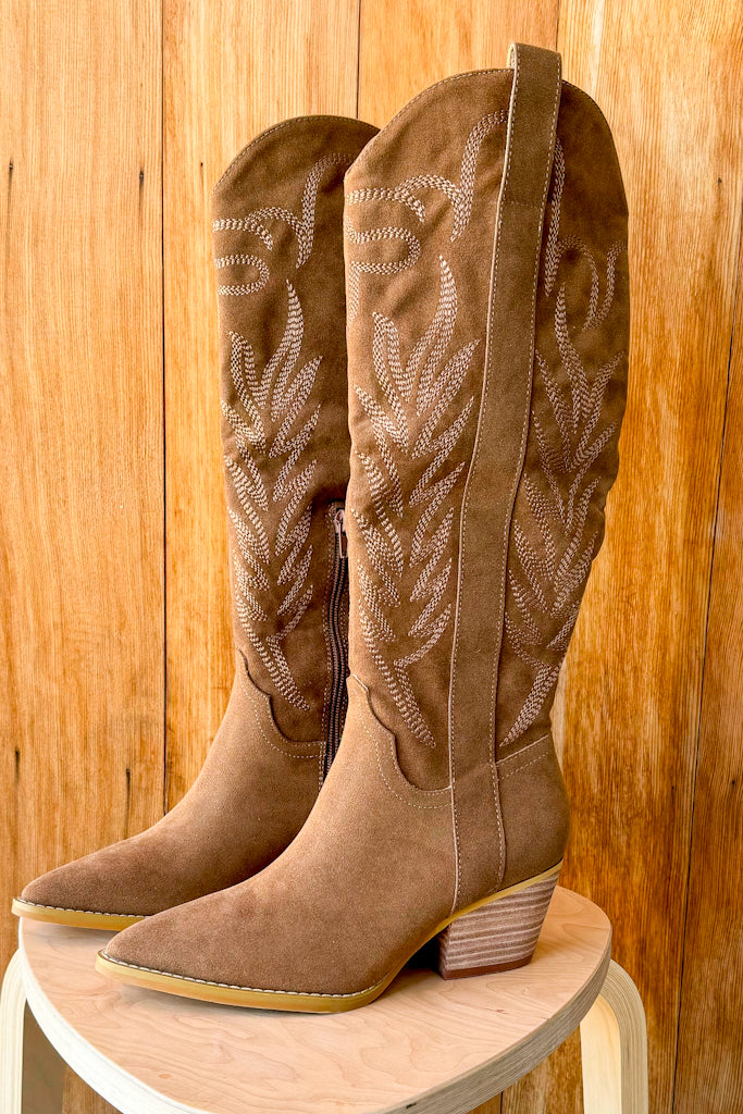 Samara Brown Embroidered Western Boot