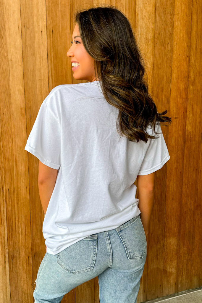Nice List White Oversized Graphic Tee