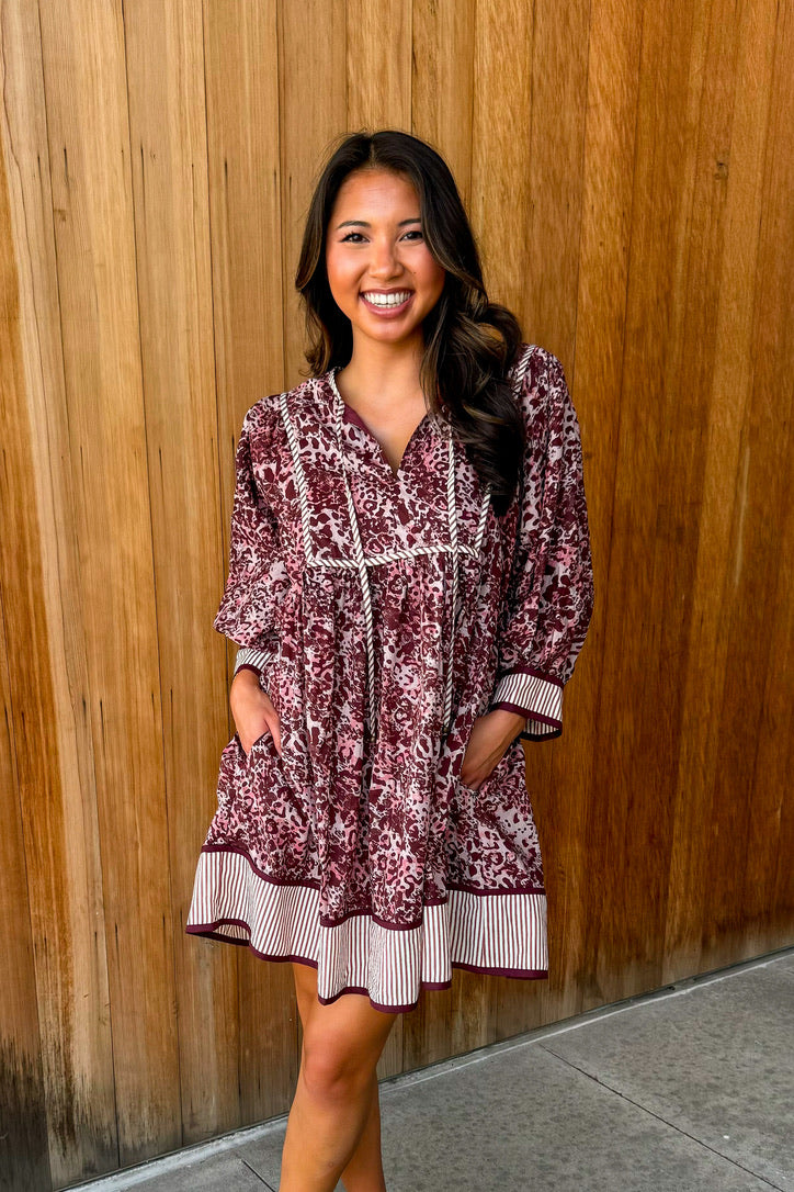 Wild Love Burgundy Dress