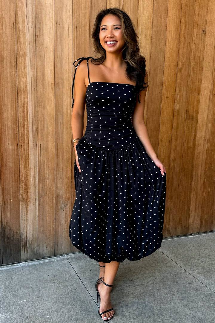 Paris is Waiting Sleeveless Balloon Midi Dress