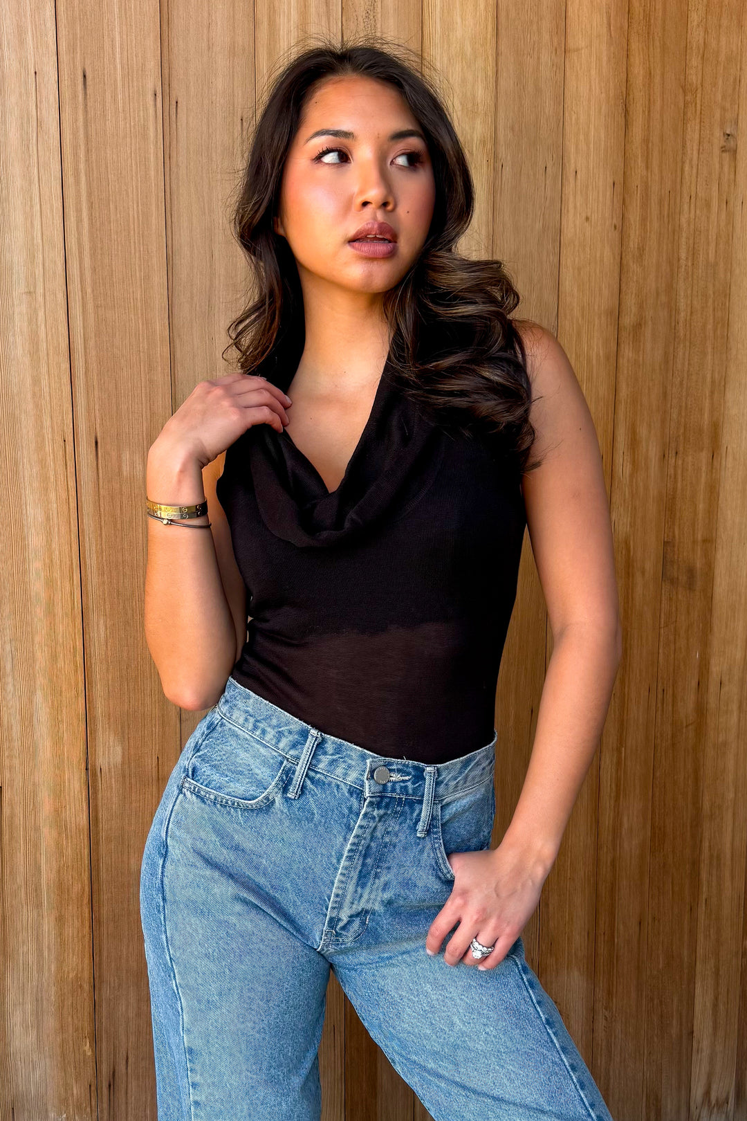 Speak your Truth Cowl Neck Knit Top