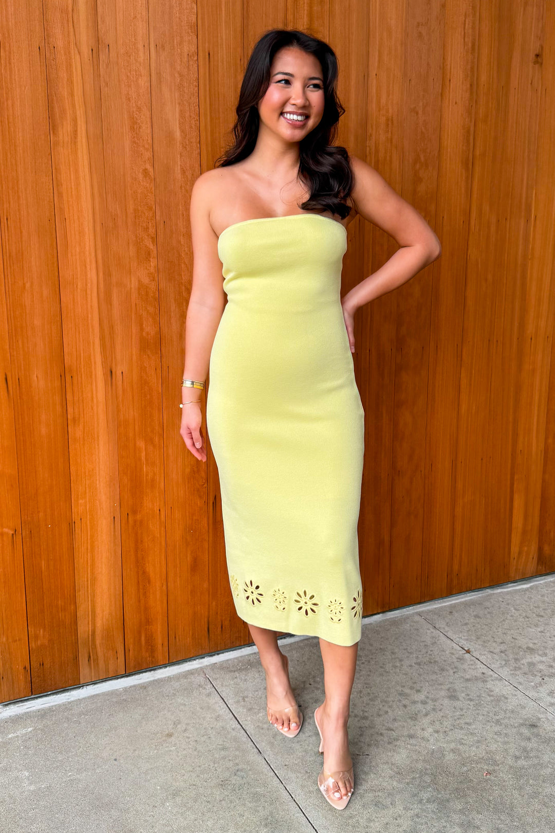 Play it Cool Strapless Dress