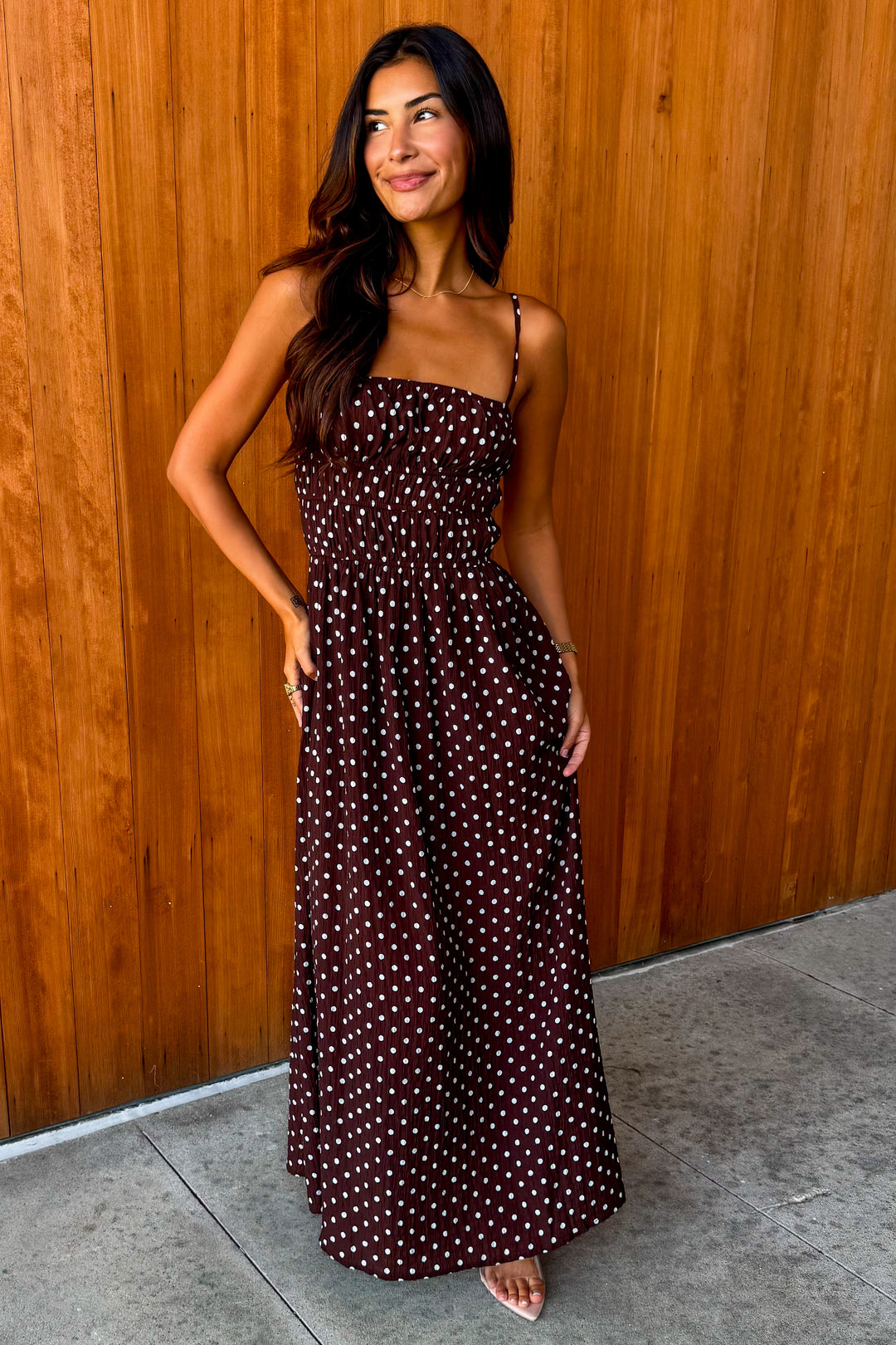 High Hopes Polka Dot Maxi Dress
