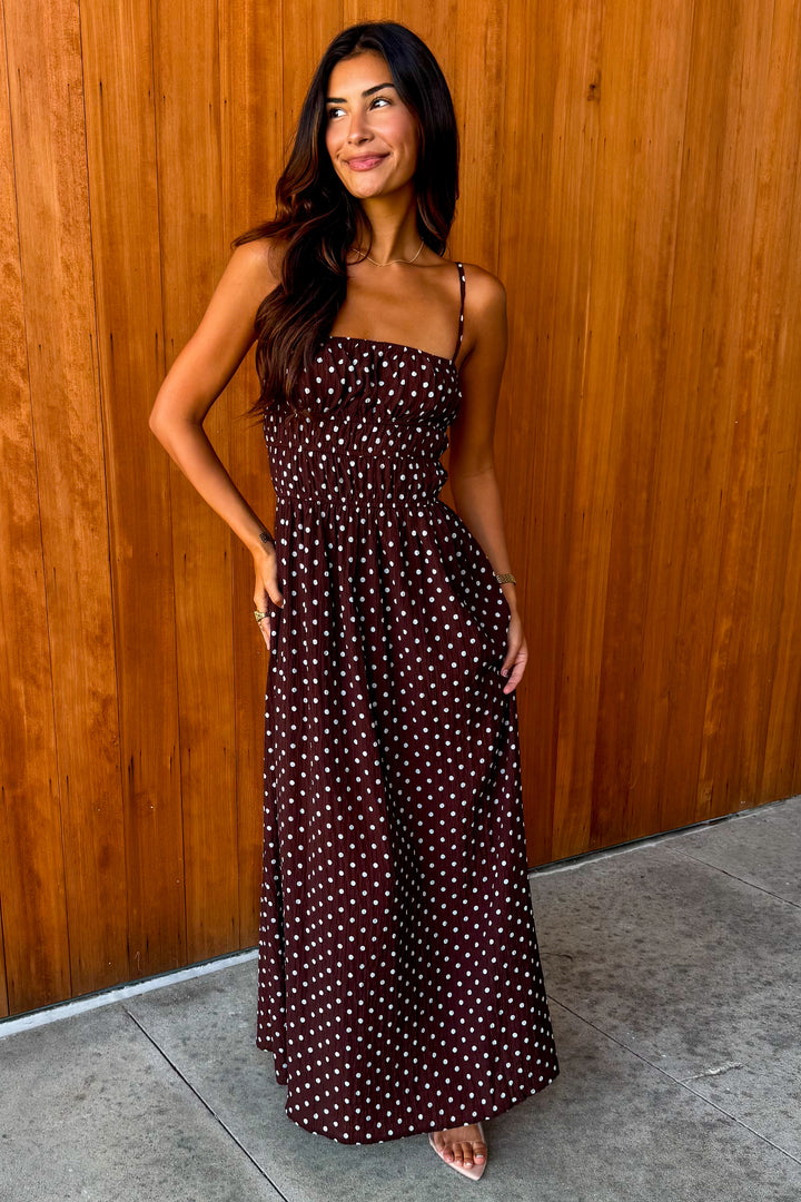 High Hopes Polka Dot Maxi Dress