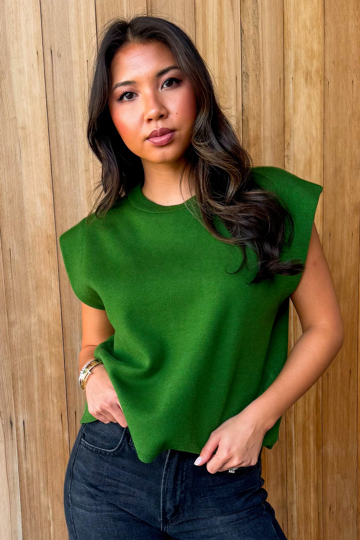 With you Always Knit Top - Fern