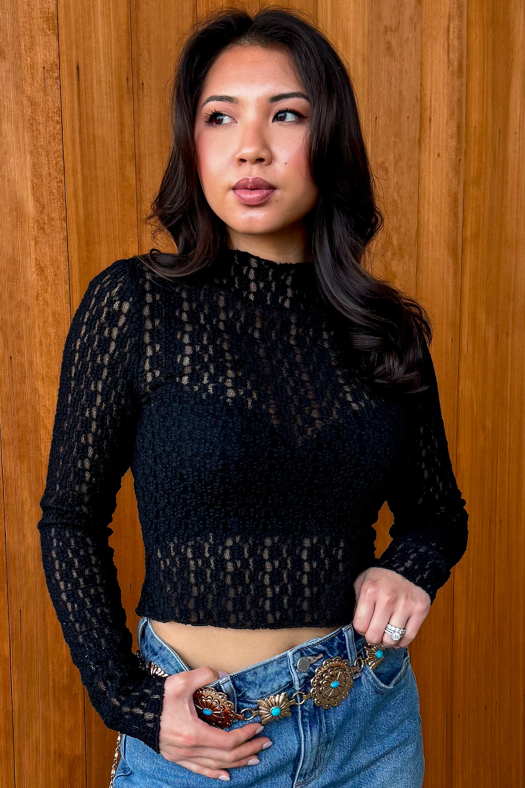 Take Me Away Mesh Floral Top