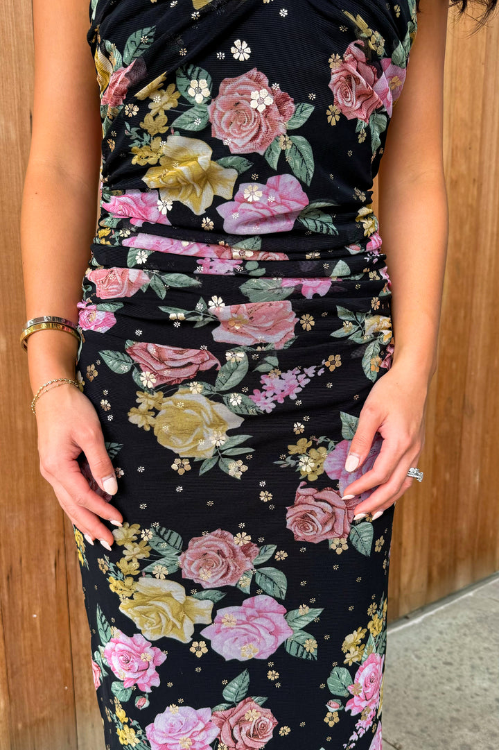 Ready for It Floral Strapless Midi Dress