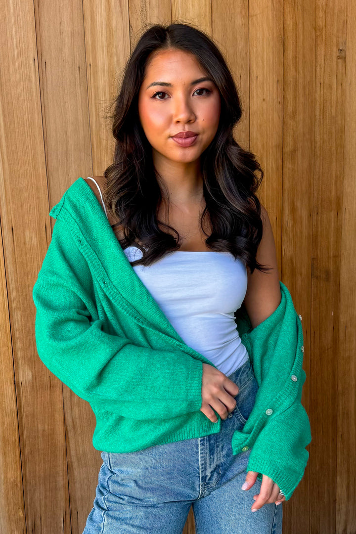 Cozy Cutie Cardigan -Green