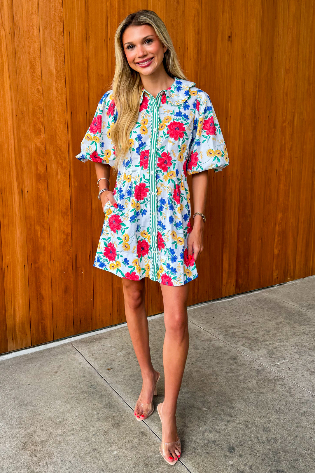 In Bloom Floral Collared Dress