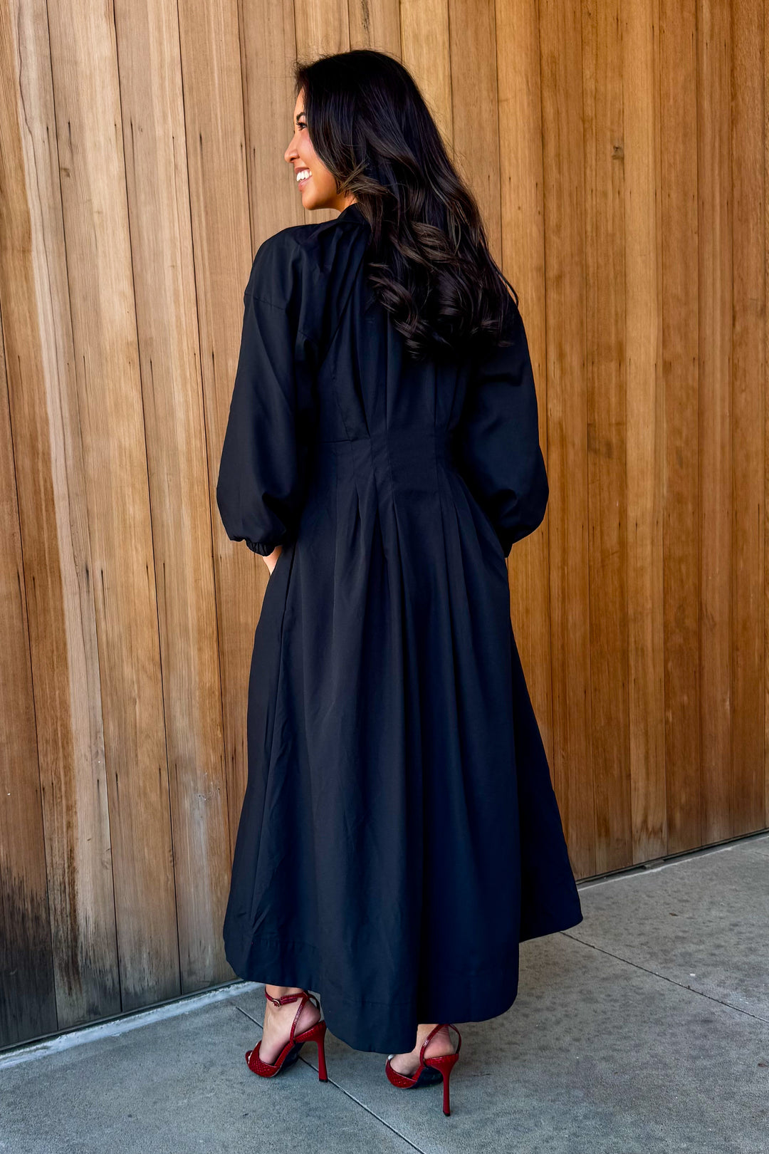 Say Something Collared Midi Dress