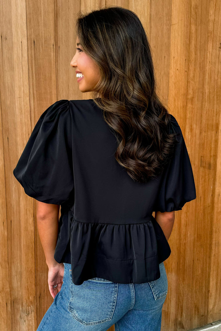 Adore you Black Bow Top