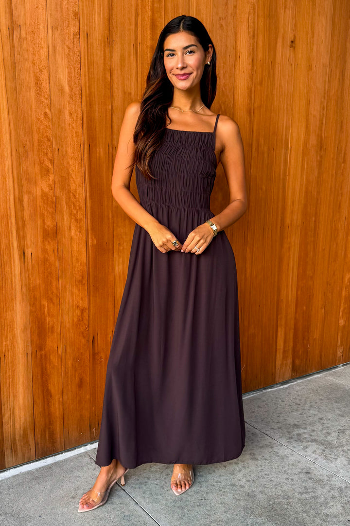 In the Groove Maxi Dress - Brown