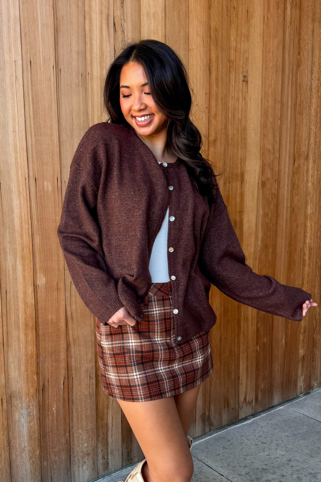 Cozy Cutie Cardigan -Brown