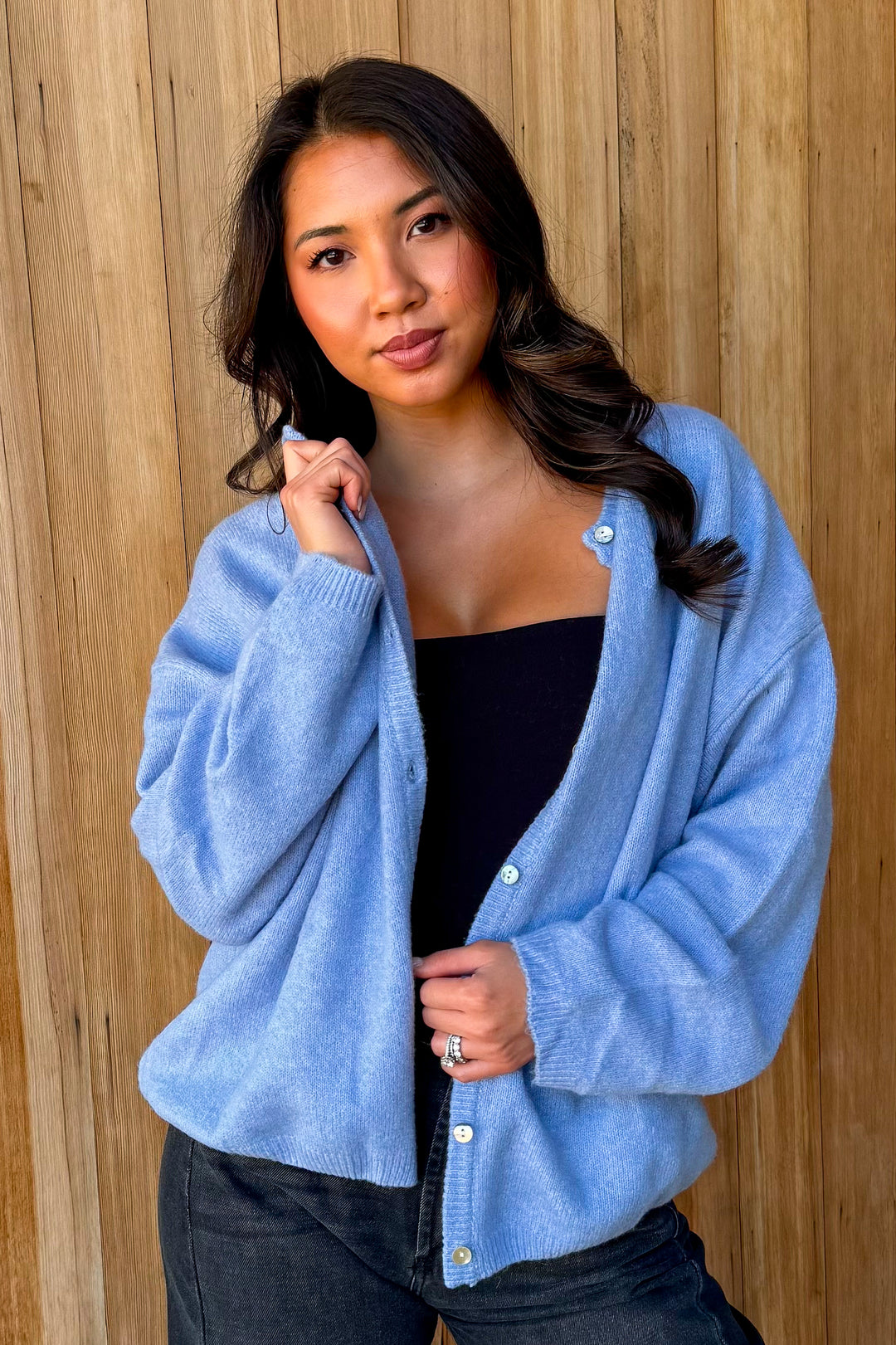 Cozy Cutie Cardigan -Light Blue