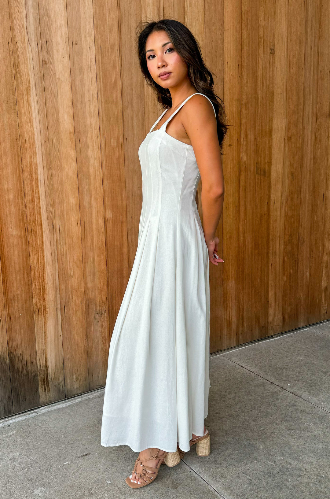 Amalfi Coast Ivory Midi Dress