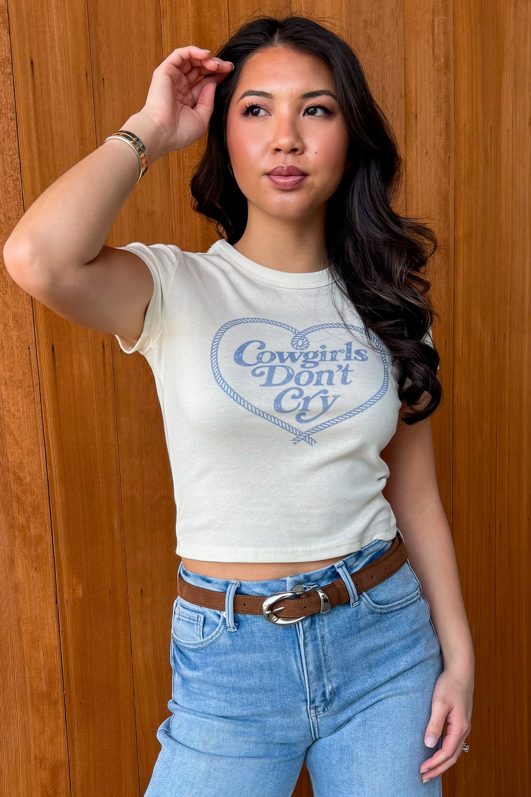 Cowgirls Don't Cry Cropped T-Shirt