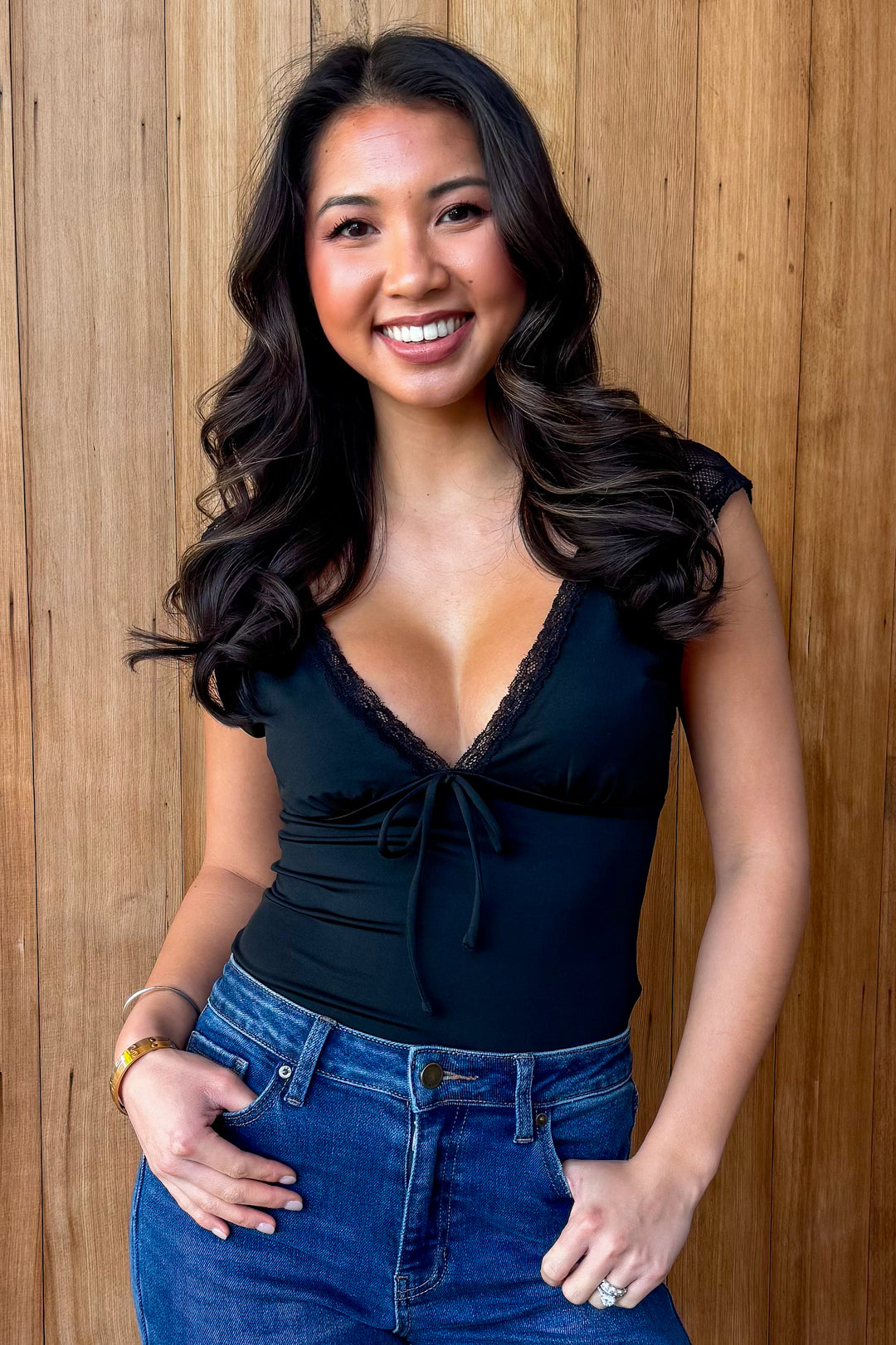 Lucky you V-neck Lace Top