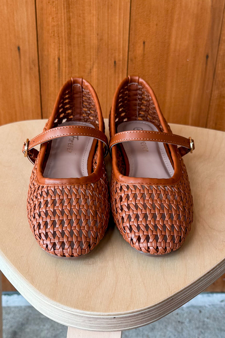 Maeve Woven Flat- Tan