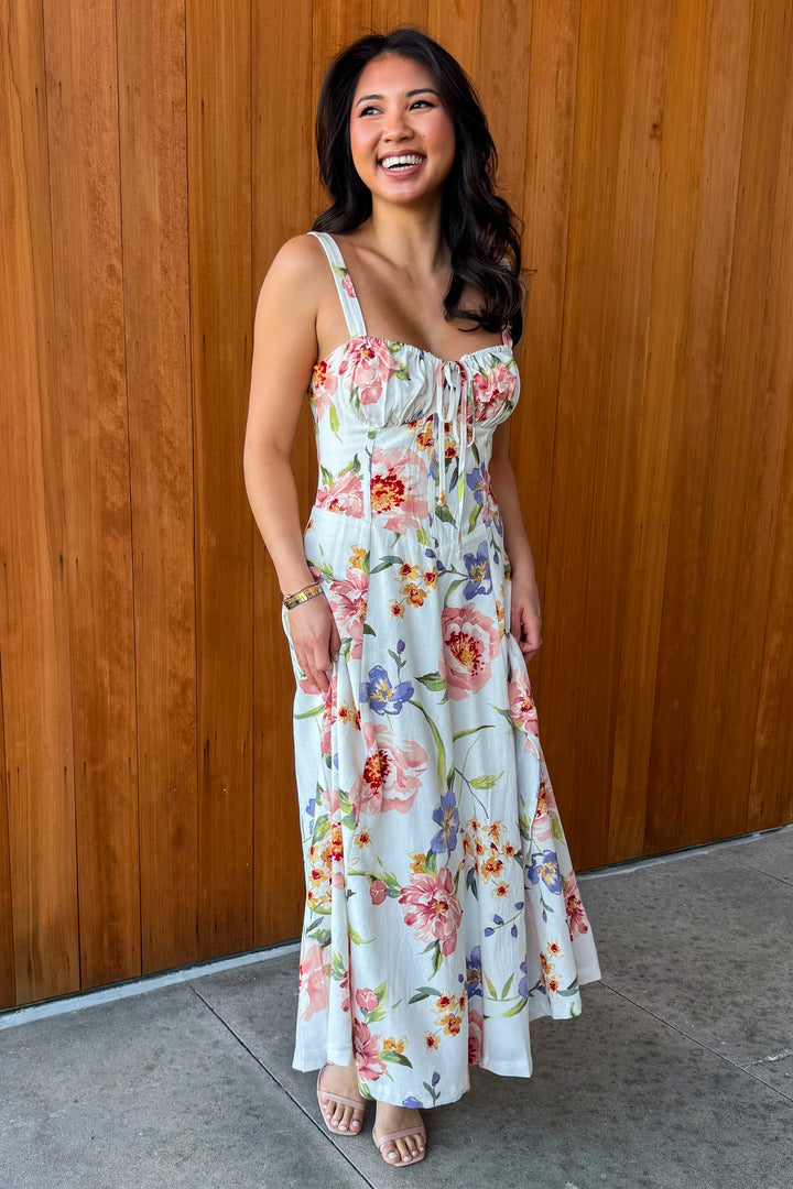 Destined For Romance Midi Dress- Spring Garden
