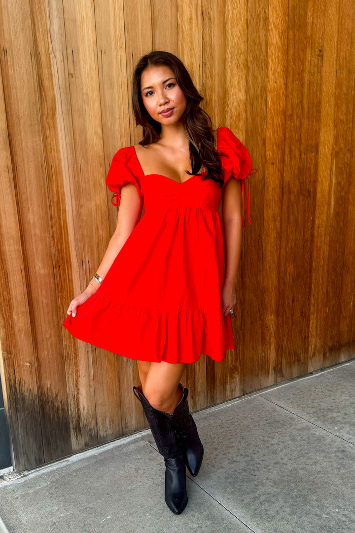 What a Dream Red Babydoll Dress