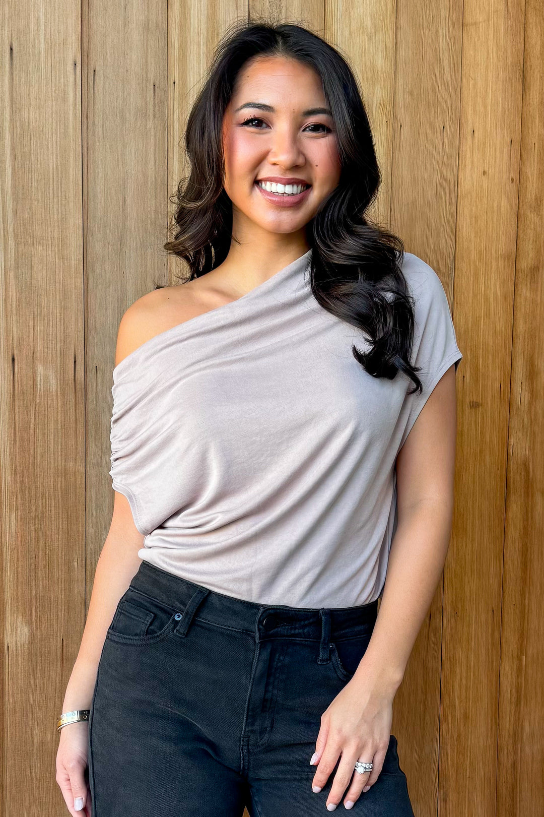 New Obsession Off the Shoulder Top - Birch