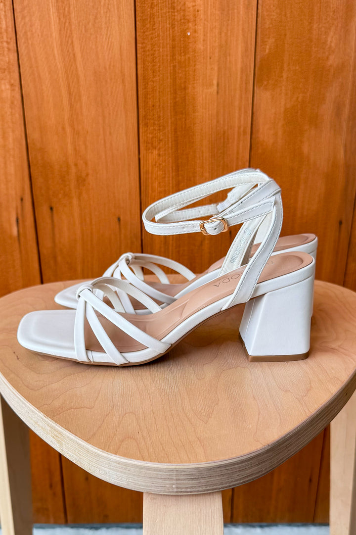 Maggie Block Heel Sandal-Ivory