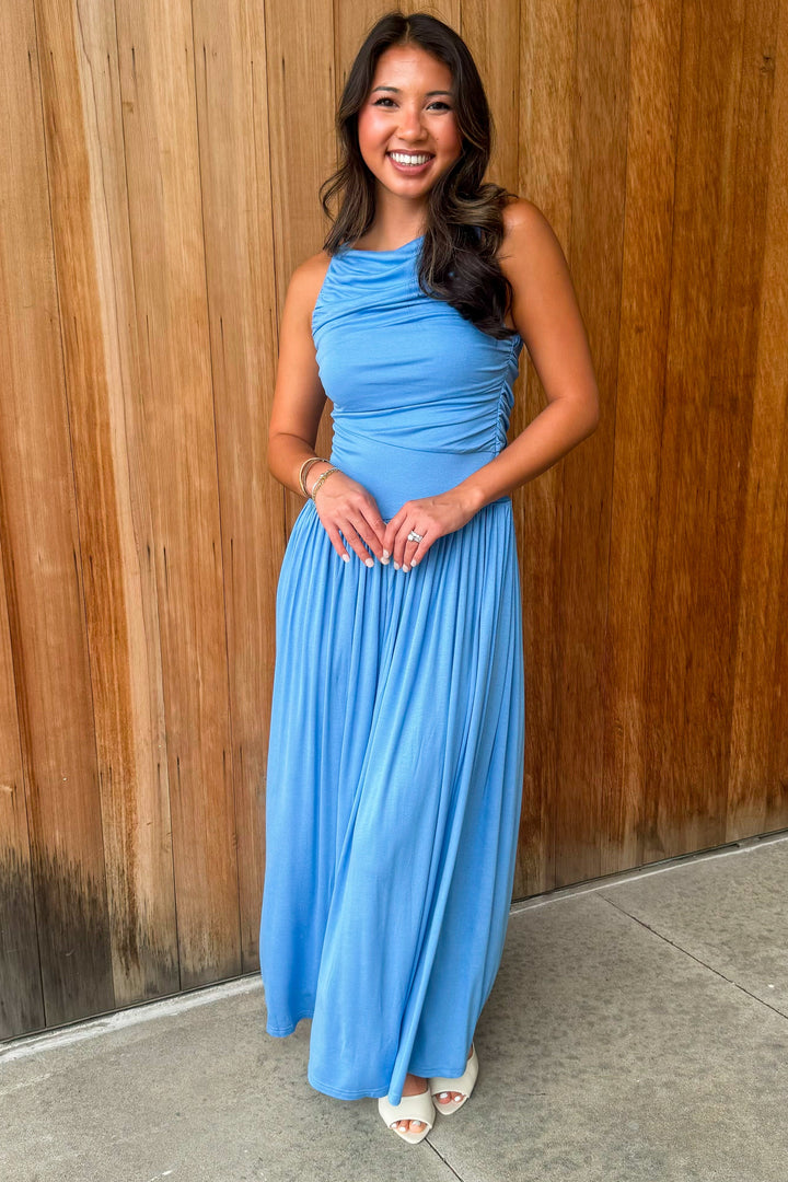 You know Me Maxi Dress -Light Blue