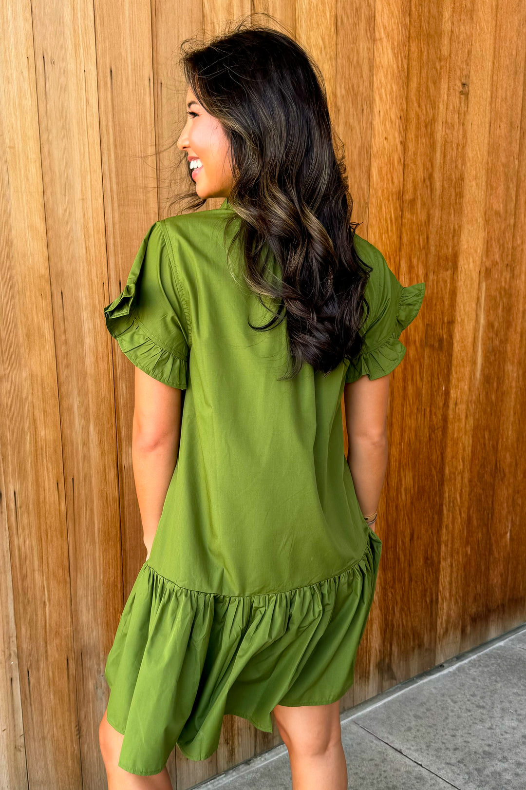 Moments in Between Dress - Olive