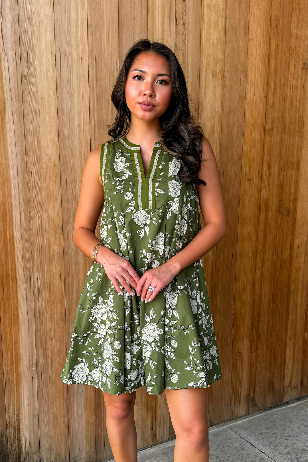 So it Goes Pleated Floral Mini Dress