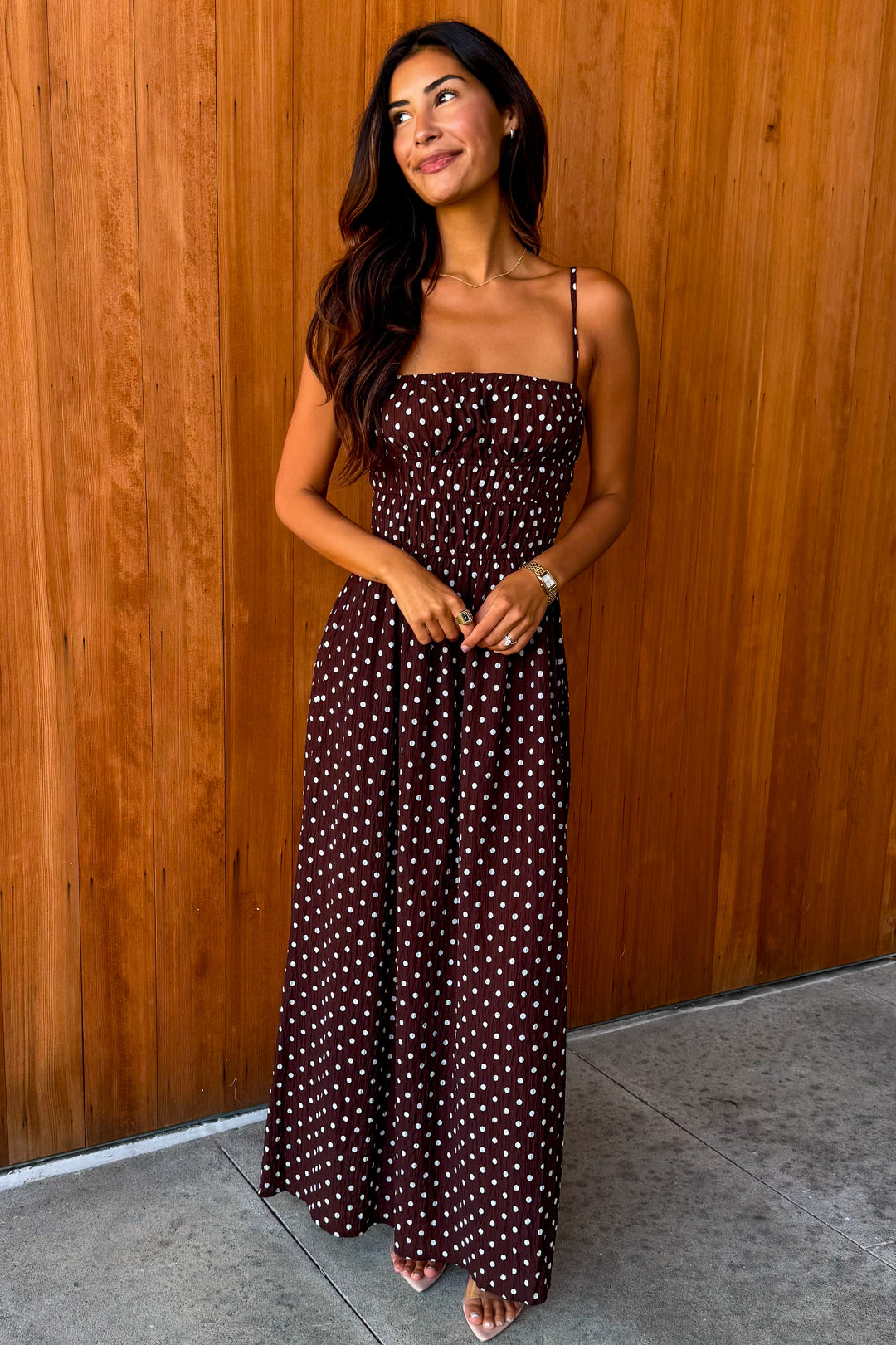 High Hopes Polka Dot Maxi Dress