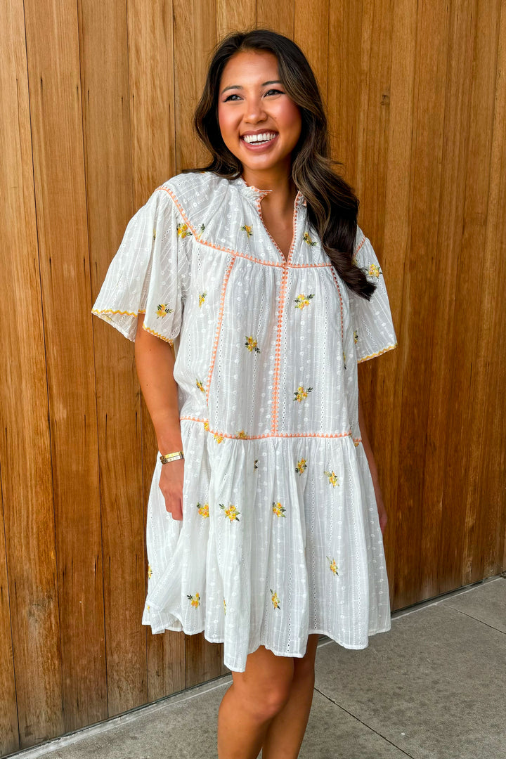 My Heart Blooms Embroidered Dress