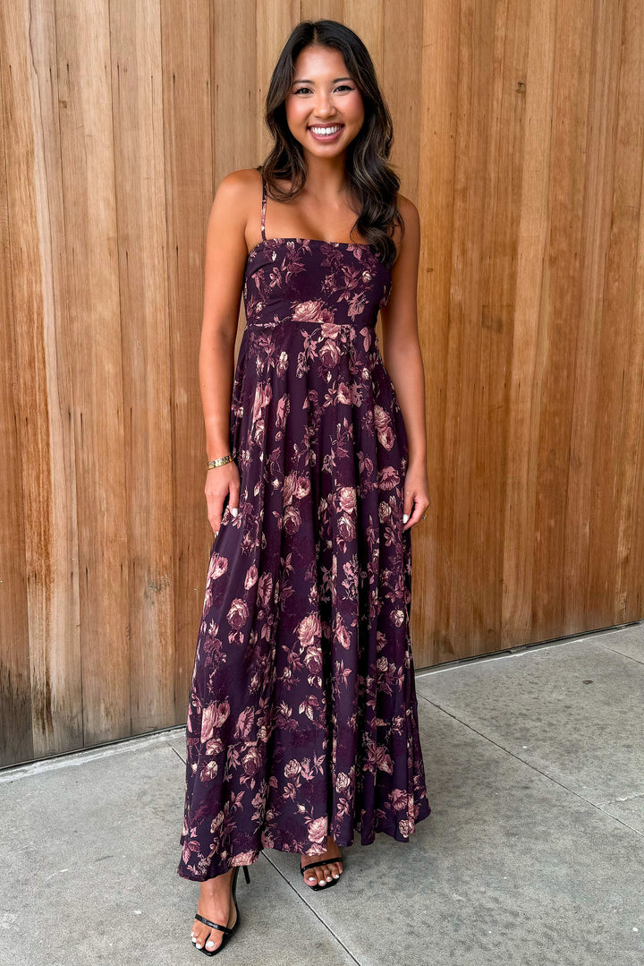 Sweet Melody Brown Maxi Dress