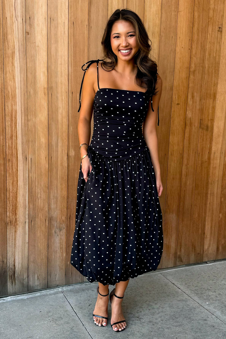 Paris is Waiting Sleeveless Balloon Midi Dress