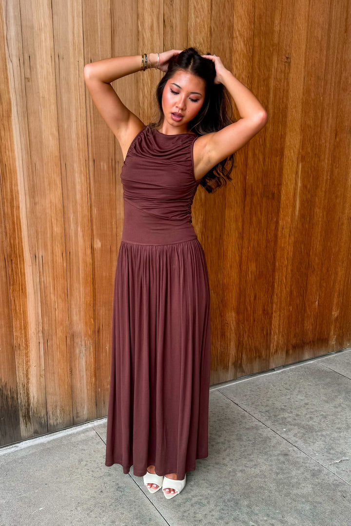You know Me Maxi Dress -Espresso
