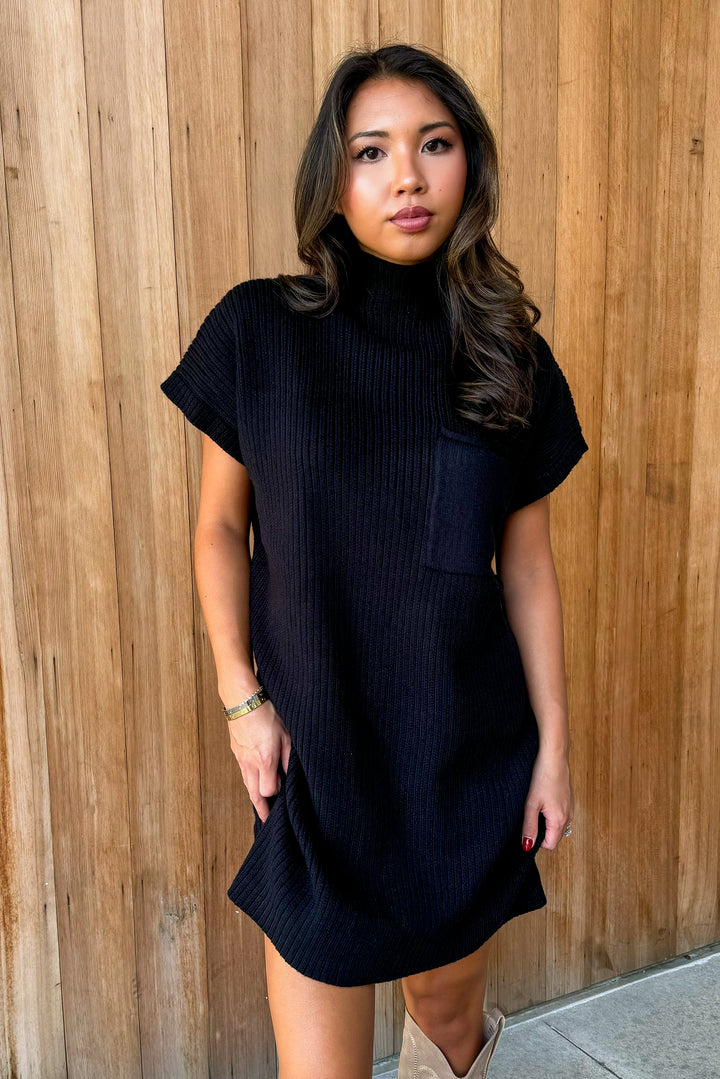 Nothing Basic Black Sweater Dress