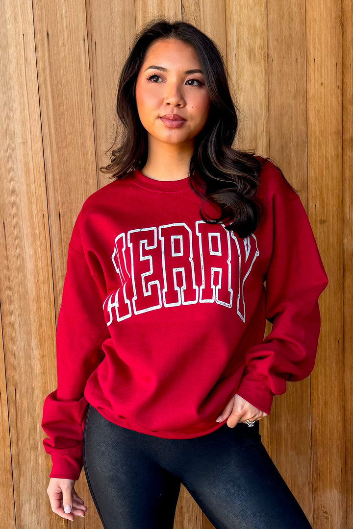 Merry Cardinal Red Sweatshirt
