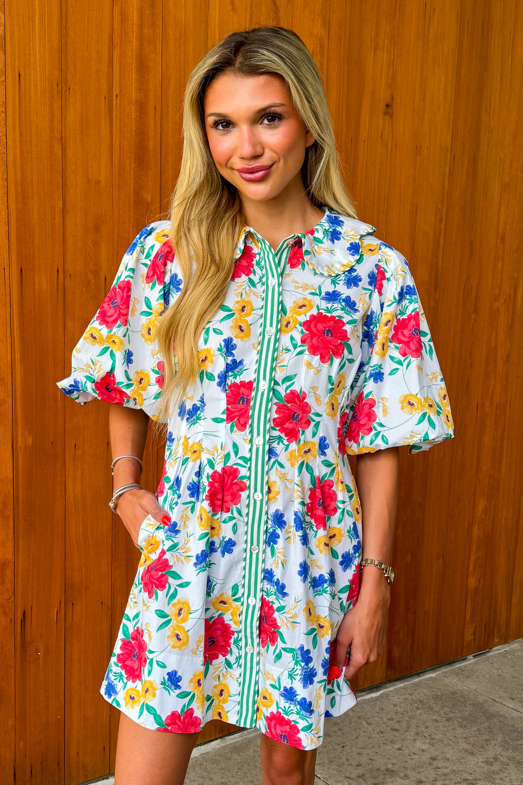 In Bloom Floral Collared Dress