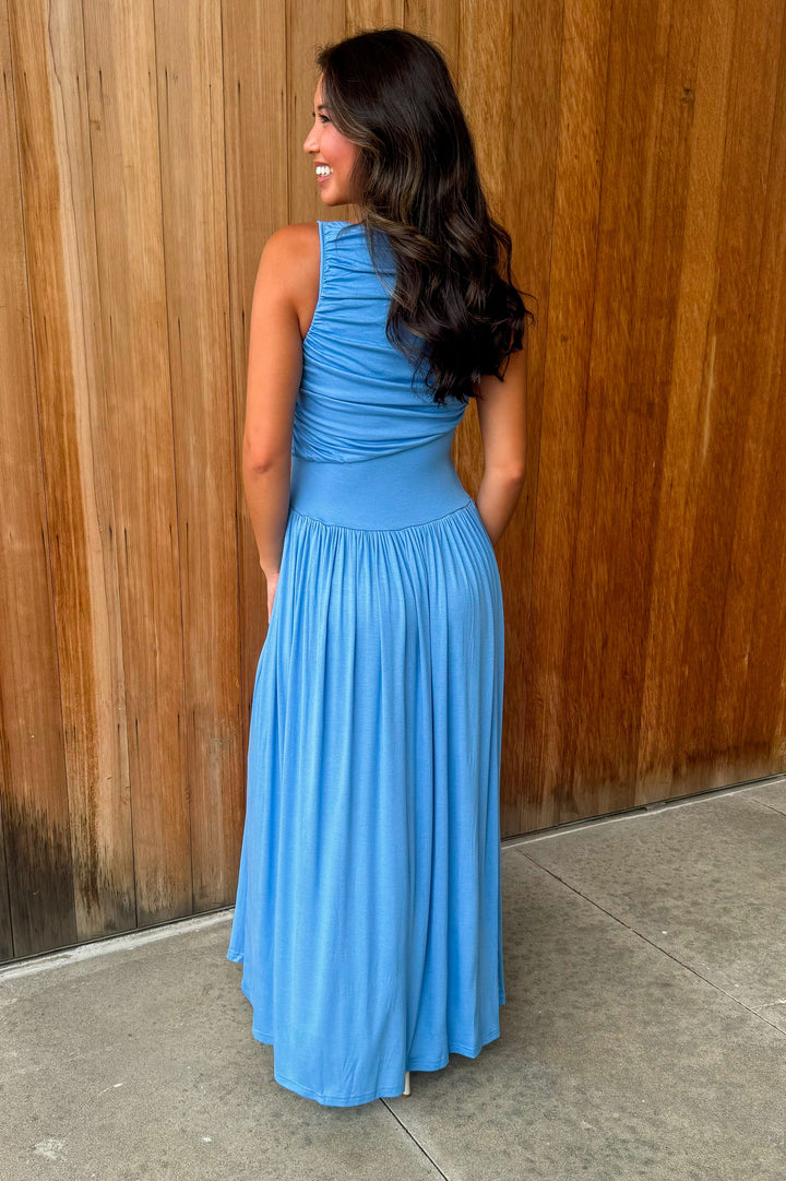 You know Me Maxi Dress -Light Blue