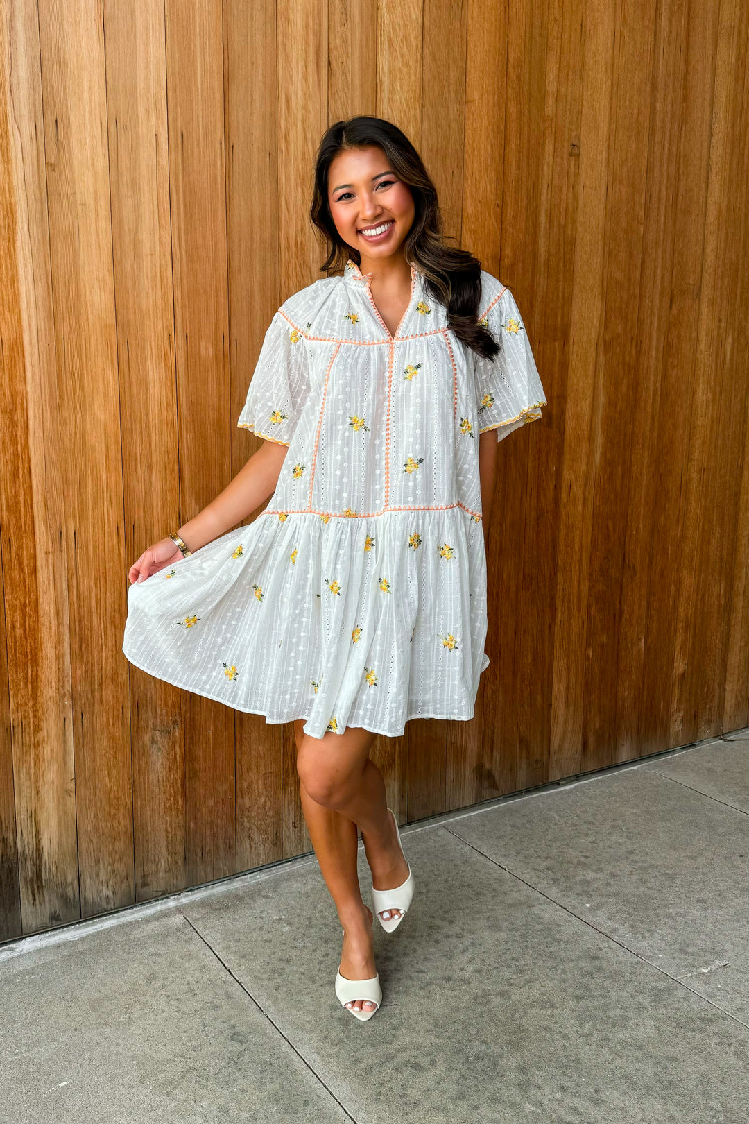 My Heart Blooms Embroidered Dress