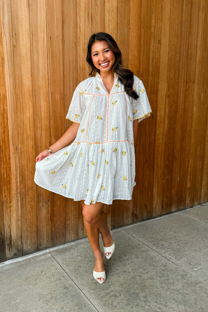 My Heart Blooms Embroidered Dress