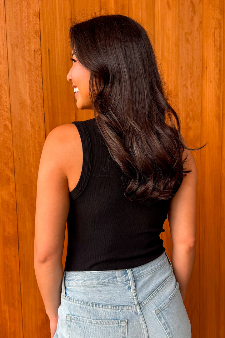 Low Key Knit Tank - Black